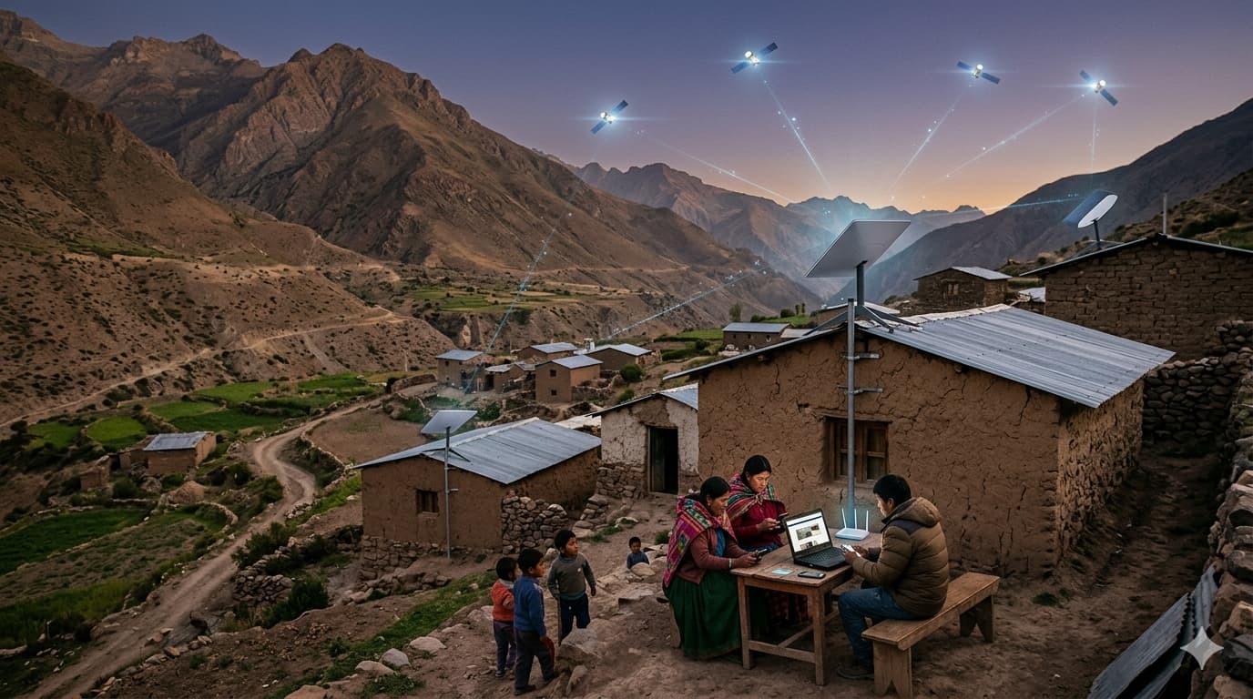 rural people using satelite internet