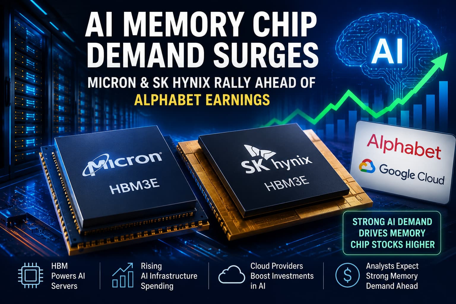 AI Memory Chip Demand Fuels Micron and SK Hynix Rally Ahead of Alphabet Earnings AI Memory Chip Demand Fuels Micron and SK Hynix Rally Ahead of Alphabet Earnings