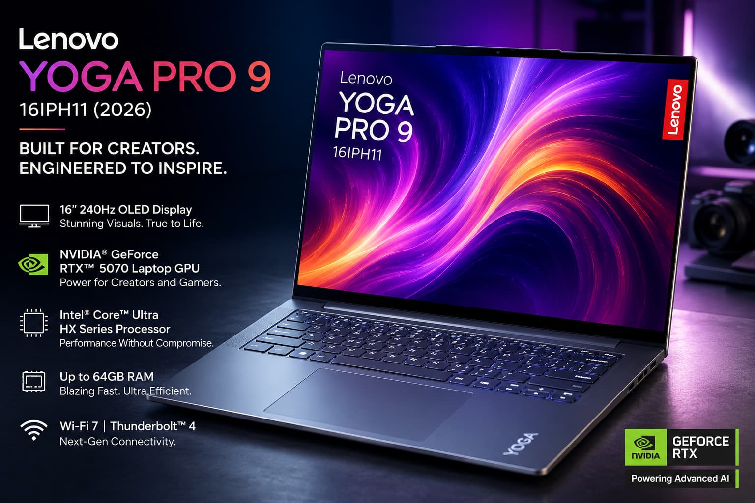 Lenovo Launches New Creator Laptop Globally with RTX 5070 and 240Hz OLED Display Lenovo Launches New Creator Laptop Globally with RTX 5070 and 240Hz OLED Display